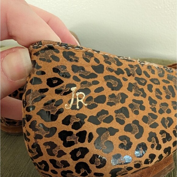 Jack Rogers Chantel Half D'Orsay Leopard Cheetah Ballet Flats Size 9 $138 - Picture 6 of 10